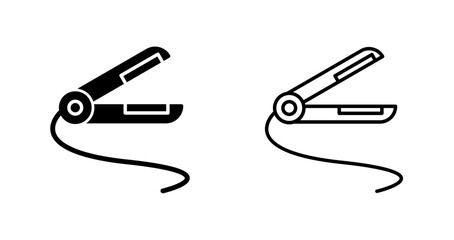 Obraz premium Hair Iron Icon Design