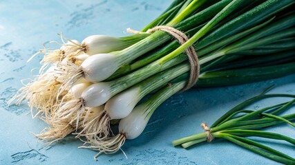 Fresh Green Onions with Vibrant Stalks – Organic Culinary Ingredient V3