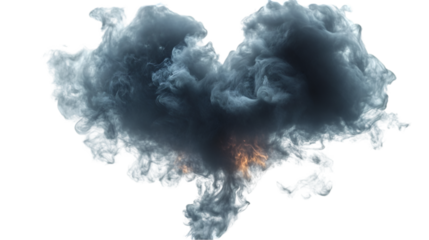 black smoke isolated