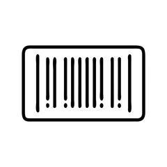 Hand drawn barcode scanner vector illustration for product identification and retail use for ecommerce design
