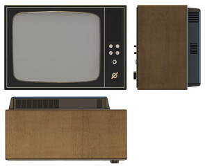 Retro wooden TV box