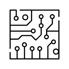 Circuit board design vector illustration for electronics and technology projects and digital art use