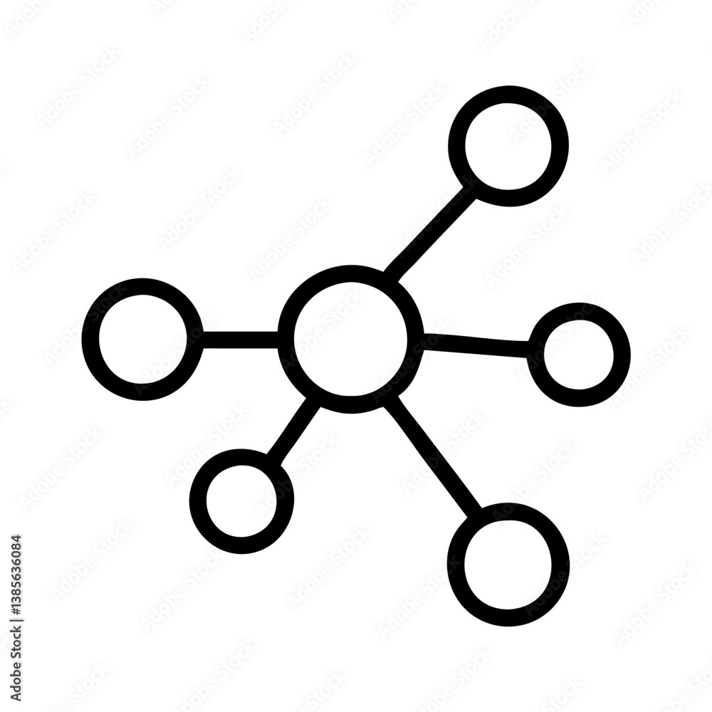Poster network connection diagram illustration for data science and technology concepts and social media ma