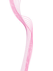 Abstract colorful  pink curve and wave lines on transparent background. Futuristic technology and dynamic wave pattern. vector illustration