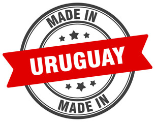 Made in Uruguay round sign. Made in Uruguay stamp.