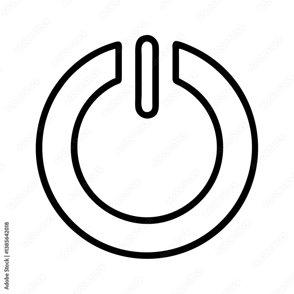 Poster power button icon vector symbol for on off switch start shutdown restart interface ui ux design