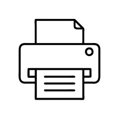 Printer icon vector illustration for print document and office equipment concepts and graphic design needs
