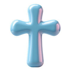 Obraz premium cross funny action 3d rendering icon on white background