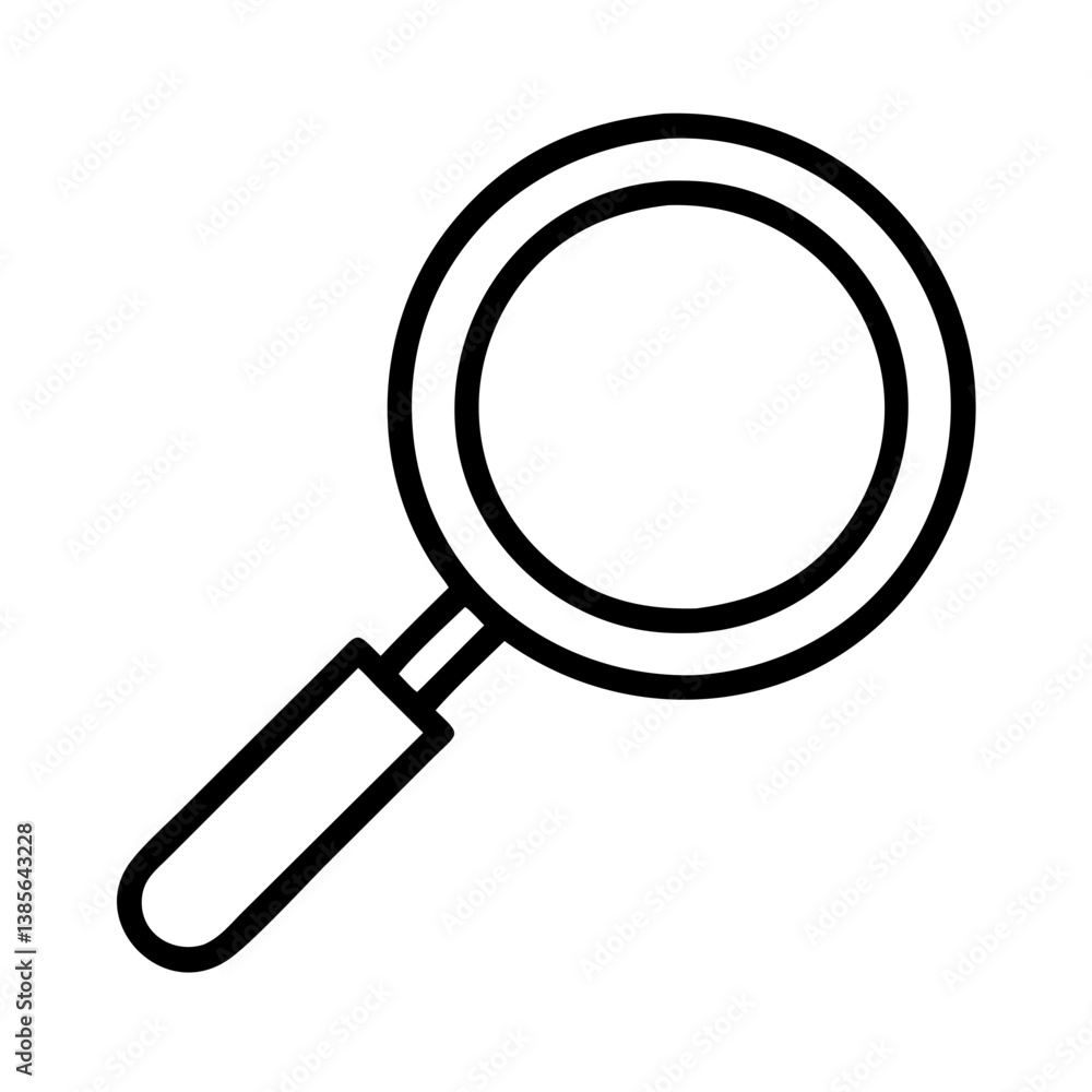Poster magnifying glass icon search find zoom tool looking glass symbol vector graphic simple design elemen