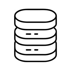 Database server storage icon vector illustration for cloud computing and data management design concept
