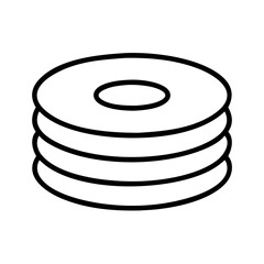 Stack of pancakes breakfast food vector illustration delicious dessert sweet treat breakfast menu pancake day 