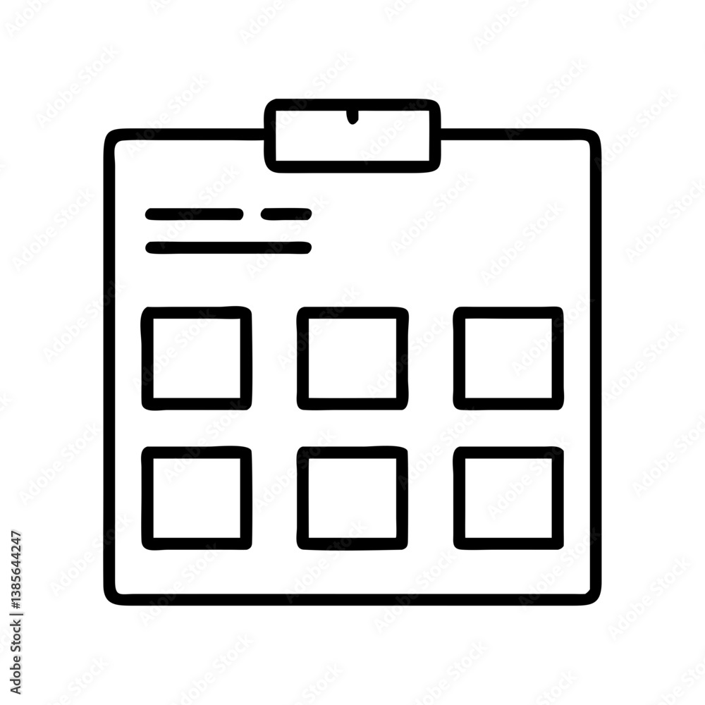 Poster clipboard with checklist boxes icon vector illustration for task management and organization concept
