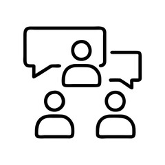 Team meeting discussion collaboration people communication teamwork brainstorming conversation idea sharing vector