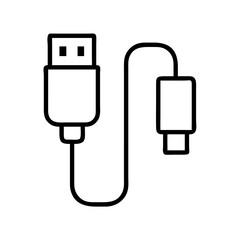 Usb cable connector type a and type c vector illustration for data transfer and device charging needs