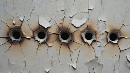 Rusty holes from bullets