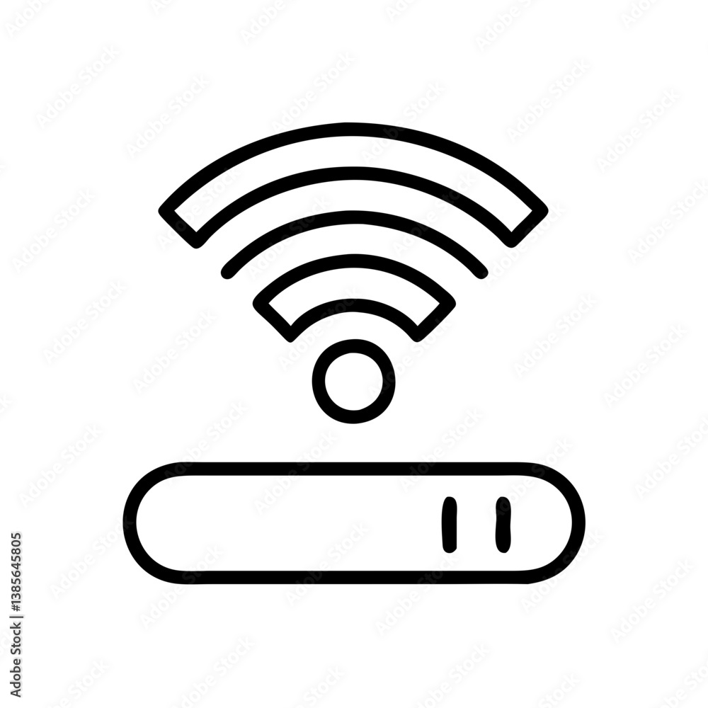 Poster wifi router icon vector illustration for wireless internet connection and network signal access poin