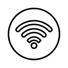 Wifi signal icon vector illustration for wireless internet connection and network connectivity symbol 