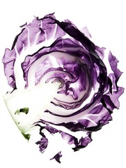 Obraz premium Purple cabbage sliced in half