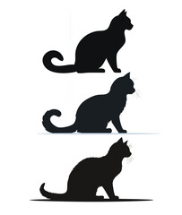 Cat Silhouette Vector Illustration Perfect for T Shirts Prints and Digital Projects