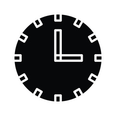 Wall clock icon in modern, minimal style. Perfect for time management apps, scheduling tools, and home decor themes. High-quality vector, fully editable and scalable.