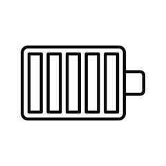 Battery icon in clean, modern design. Perfect for tech, energy, mobile apps, and UI/UX projects. High-quality vector, fully scalable and easy to customize.
