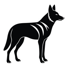 Elegant Aardwolf Silhouette with Smooth Outline for Graphic Design - Aardwolf Vector - Aardwolf Illustration, Customizable Aardwolf Silhouette for Graphic Designers - Aardwolf Vector - Aardwolf vector