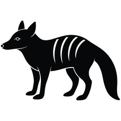 Elegant Aardwolf Silhouette with Smooth Outline for Graphic Design - Aardwolf Vector - Aardwolf Illustration, Customizable Aardwolf Silhouette for Graphic Designers - Aardwolf Vector - Aardwolf vector