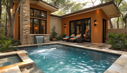 Modern Pool House Oasis