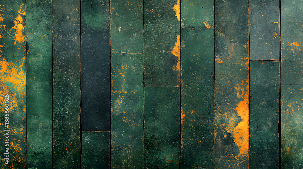 Aufkleber abstract green and rusty textured surface for background use