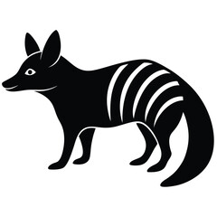 Elegant Aardwolf Silhouette with Smooth Outline for Graphic Design - Aardwolf Vector - Aardwolf Illustration, Customizable Aardwolf Silhouette for Graphic Designers - Aardwolf Vector - Aardwolf vector