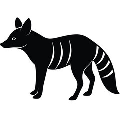 Elegant Aardwolf Silhouette with Smooth Outline for Graphic Design - Aardwolf Vector - Aardwolf Illustration, Customizable Aardwolf Silhouette for Graphic Designers - Aardwolf Vector - Aardwolf vector