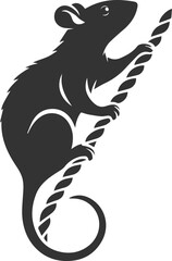 Silhouette of a rat vector
