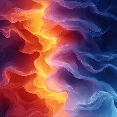 Obraz premium Dynamic abstract waves of color digital art vivid background artistic concept eye-catching design