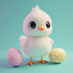 easter chicken with egg Made with generative AI