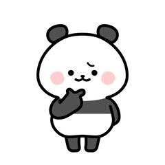 Thinking Panda Illustration