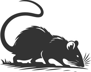 Silhouette of a rat vector