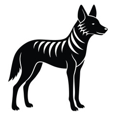 Elegant Aardwolf Silhouette with Smooth Outline for Graphic Design - Aardwolf Vector - Aardwolf Illustration, Customizable Aardwolf Silhouette for Graphic Designers - Aardwolf Vector - Aardwolf vector