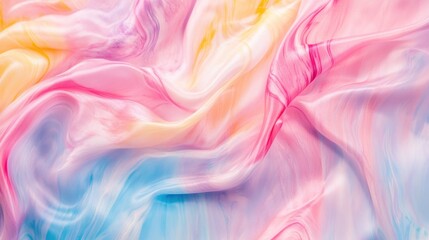 Soft, flowing fabric with vibrant, swirling colors