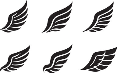 Fototapeta premium set of vector wings