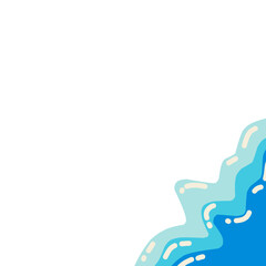 Abstract Cute water splash wave in the beach vector. Minimalist copy space with ocean sea water vector background seamless pattern