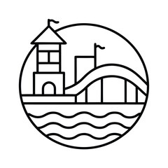 water park silhouette