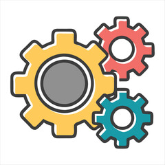 setting silhouette vector style