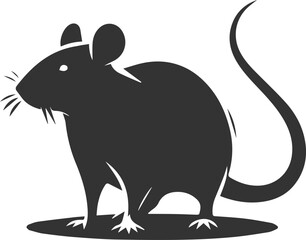Silhouette of a rat vector