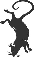 Silhouette of a rat vector