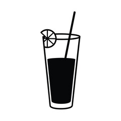 glass of cola with ice