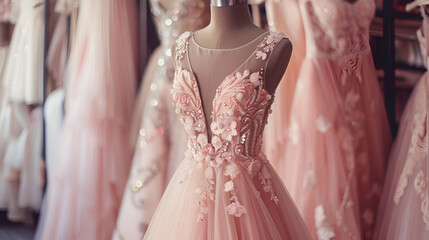 Peach Quinceañera Dress: Elegant Ball Gown Design
