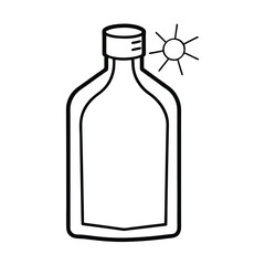 sunblock bottle of perfume