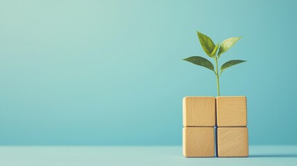 Sapling sprouting from alphabet wooden blocks symbolizing early childhood education growth, school learning concept, natural development metaphor, eco-conscious literacy campaign, knowledge roots.