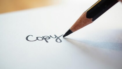 Sharp pencil scribbling on pristine white sheet, blank, minimal