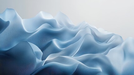 Obraz premium Elegant Blue Waves with Soft Fluid Shapes and Texture